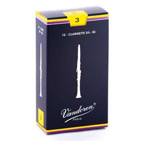 Vandoren 3 Strength Bb Clarinet Reeds