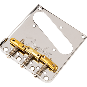 3-Saddle Top-Load/String-Through Tele® Bridge with Compensated Brass “Bullet” Saddles