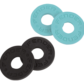 Fender® Strap Blocks, 4-Pack, Black (2) and Daphne Blue (2)