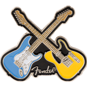 Fender™ Crossed Guitars Enamel Pin, Multi-Color