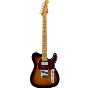 Tribute by G&L ASAT Classic Bluesboy Semi-hollow, 3-tone Sunburst