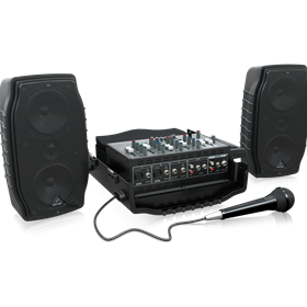 200-Watt 5-Channel Portable PA System with Wireless Microphone Option, KLARK TEKNIK Multi-FX Process