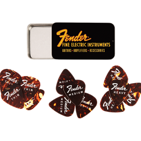 Fender® Fine Electric Pick Tin - 12 Pack