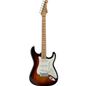 Fullerton Deluxe Legacy, 3-Tone Sunburst, Maple Fretboard