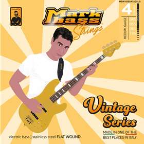 Markbass Scale 4 Bass Strings - Stainless Steel Flat Wound, Medium Gauge