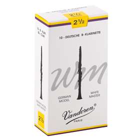 Bb Clarinet White Master Reeds Strength 2.5; Box of 10