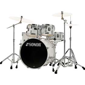 Sonor AQ1 Stage Drum Set, Piano White, Shells w/ Hardware
