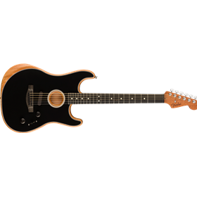 American Acoustasonic® Strat®, Ebony Fingerboard, Black