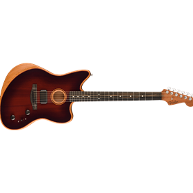 American Acoustasonic® Jazzmaster® All-Mahogany, Ebony Fingerboard, Bourbon Burst