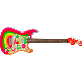 George Harrison Rocky Stratocaster®, Rosewood Fingerboard, Hand Painted Rocky Artwork Over Sonic Blu