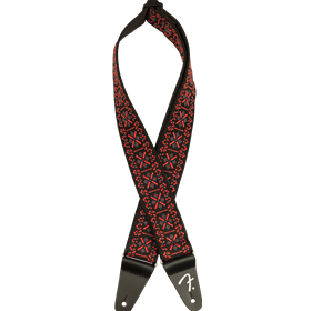 Pasadena Woven Strap, Lattice Red, 2"