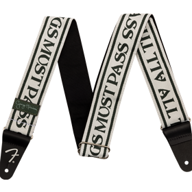 George Harrison All Things Must Pass Logo Strap, White/Black, 2"