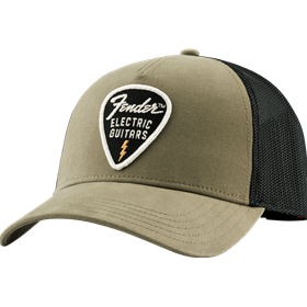 Fender™ Snap Back Pick Patch Hat, Olive