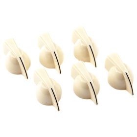 Chicken Head Amplifier Knobs, (6), Cream