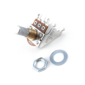 250K Audio Taper Snap-In Potentiometer, Solid Shaft