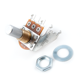 100K B Taper Snap-In Pot, Solid Shaft