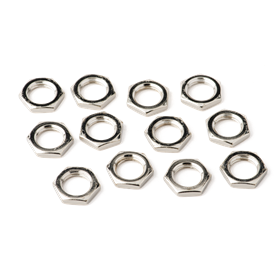 Amplifier Jack Nuts, Hex 7/16 - 20 X 1/8, Nickel (12)