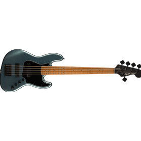 Contemporary Active Jazz Bass® HH V, Roasted Maple Fingerboard, Black Pickguard, Gunmetal Metallic
