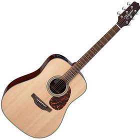 Takamine FT340BS Solid Spruce Dreadnought Acoustic / Electric Guitar With Case, Gloss Natural