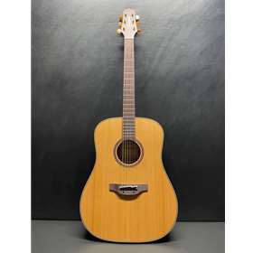 Takamine FN15-AR Solid Cedar Dreadnought Acoustic / Electric Guitar With Case, Gloss Natural