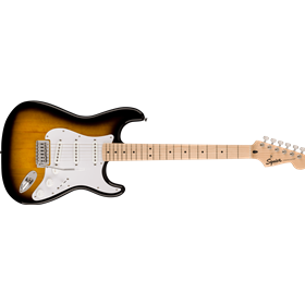 Squier Sonic® Stratocaster®, Maple Fingerboard, White Pickguard, 2-Color Sunburst
