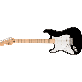 Squier Sonic® Stratocaster® Left-Handed, Maple Fingerboard, White Pickguard, Black