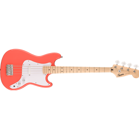 Squier Sonic® Bronco™ Bass, Maple Fingerboard, White Pickguard, Tahitian Coral