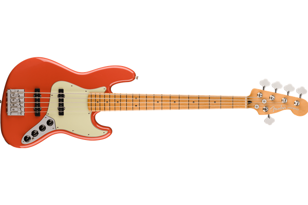 Player Plus Active Jazz Bass® V, Maple Fingerboard, Fiesta Red