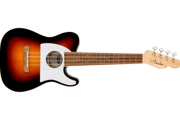 Fullerton Tele® Uke, Walnut Fingerboard, White Pickguard, 2-Color Sunburst