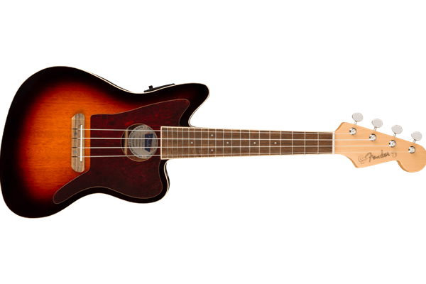 Fullerton Jazzmaster® Uke, Walnut Fingerboard, Tortoiseshell Pickguard, 3-Color Sunburst