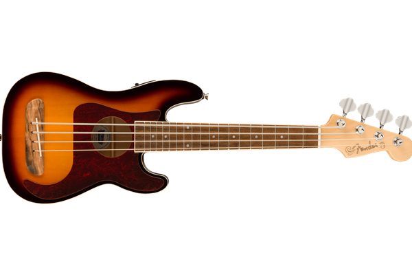 Fullerton Precision Bass® Uke, Walnut Fingerboard, Tortoiseshell Pickguard, 3-Color Sunburst
