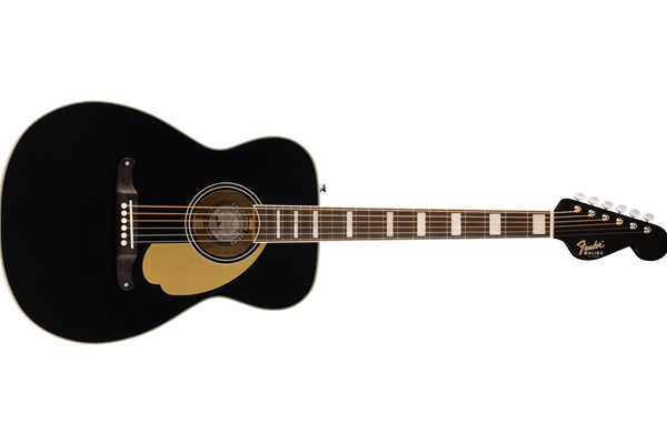 California Vintage Malibu with Case, Gold Pickguard, Matching Headstock, Black