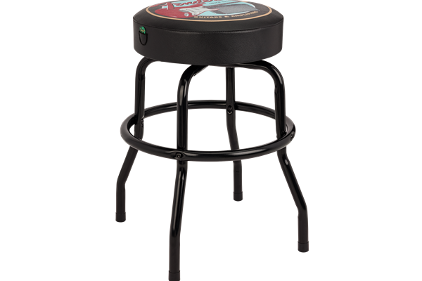 Fender® Guitars & Amps Pick Pouch Barstool, Black/Black, 24"