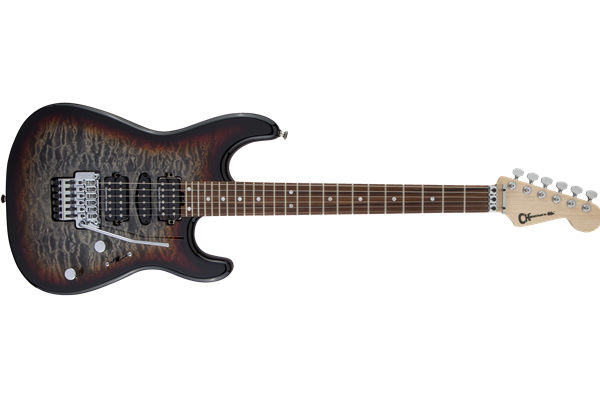 MJ San Dimas® Style 1 HSH FR PF QM, Pau Ferro Fingerboard, Midnight Glow