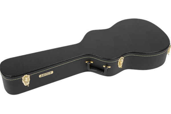 G6296 Round Neck Resonator Flat Top Case, Black