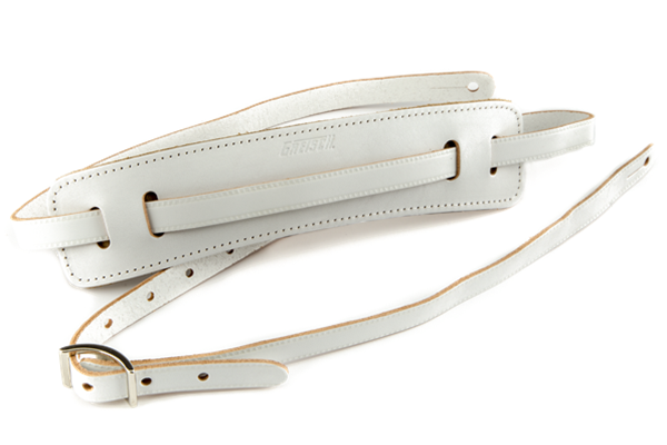 Gretsch® Vintage Leather Guitar Strap, Vintage White