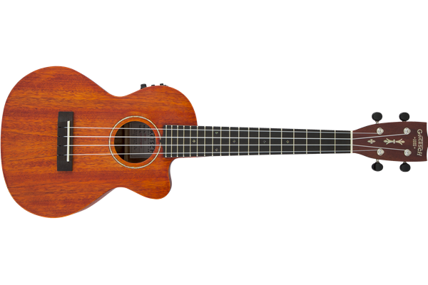 G9121 A.C.E. Tenor Ukulele with Gig Bag, Ovangkol Fingerboard, Acoustic-Cutaway-Electric, Fishman® K