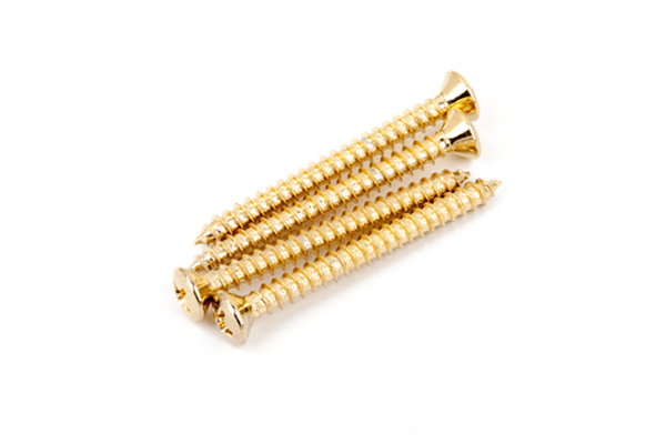 Neck Mounting Screws, Gold, (4)