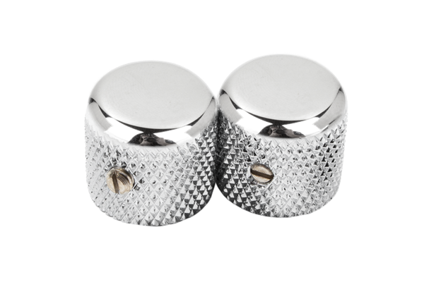 Pure Vintage '52 Telecaster® Knurled Knobs, (2), Chrome