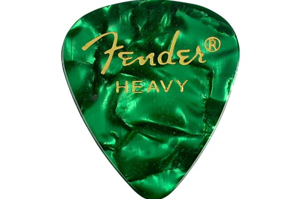 Premium Celluloid 351 Shape Picks, Heavy, Green Moto, 144-Pack