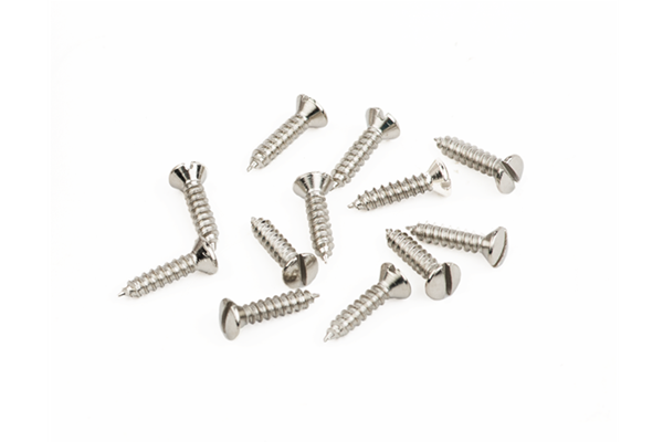 American Vintage '52 Telecaster® Pickguard/Control Plate Screws, 4 x 1/2" Slotted, Nickel (12)