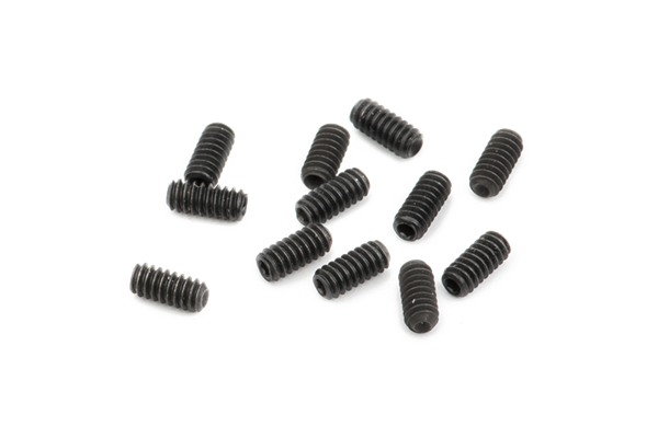 American Series Guitar Bridge Saddle Height Adjustment Screws (1/4"), Black (12)