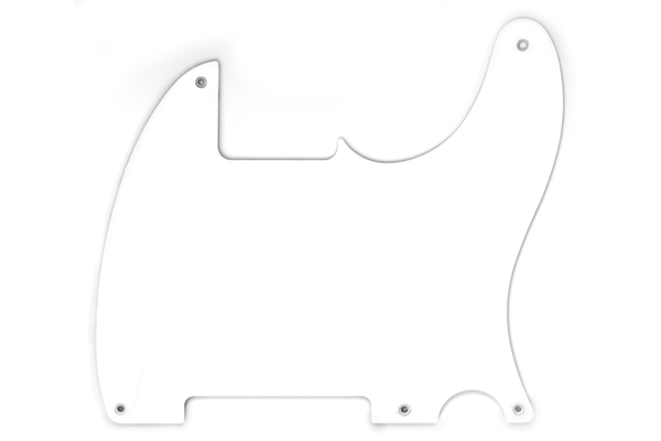 50's Esquire Pickguard, White, 1-Ply, 5-Hole Mount