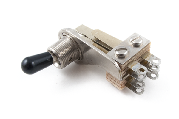 3-Position (DPDT) Toggle Switch, Chrome with Black Tip