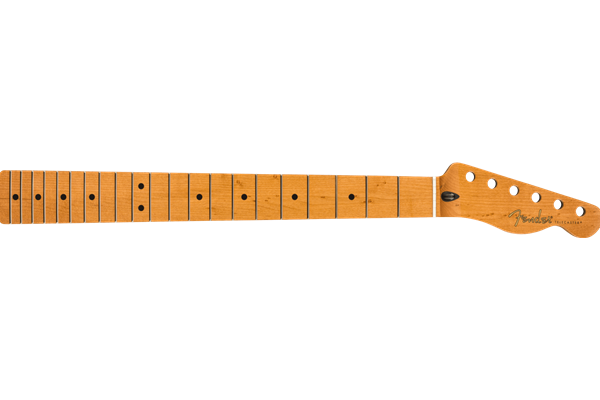 Roasted Maple Telecaster Neck, 21 Narrow Tall Frets, 9.5", Maple, C Shape