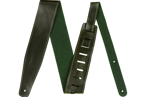 Broken-In Leather Strap, Green, 2.5"