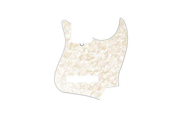 Pickguard, Jazz Bass®, 10-Hole Mount, Aged White Pearl, 4-Ply