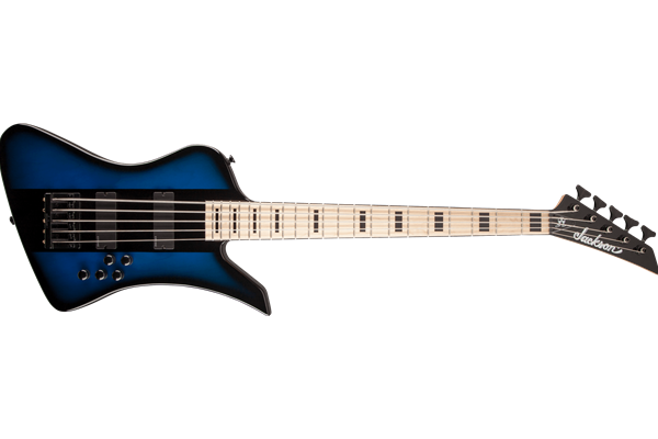 X Series Signature David Ellefson Kelly™ Bird V Bass, Maple Fingerboard, Blue Stripe