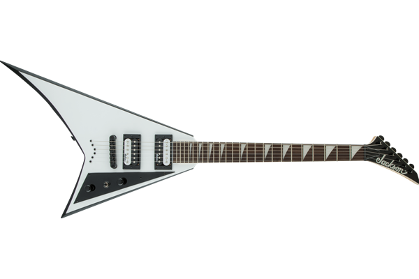 JS Series Rhoads JS32T, Amaranth Fingerboard, White with Black Bevels