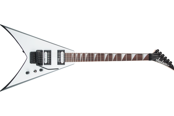 JS Series King V™ JS32, Amaranth Fingerboard, White with Black Bevels